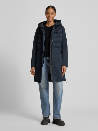 Amber & June Gewatteerde jas met capuchon Donkerblauw - 1