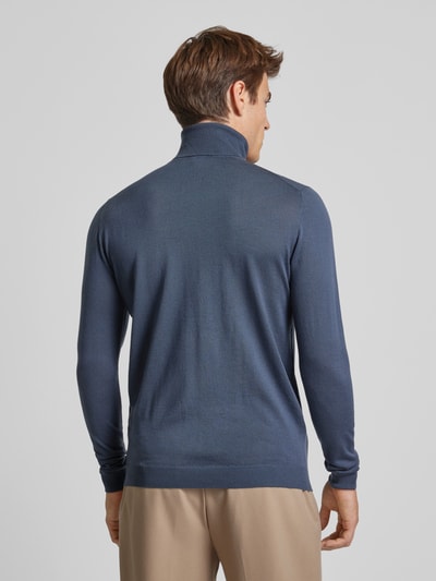 Roy Robson Wollpullover mit Rollkragen Blau 5