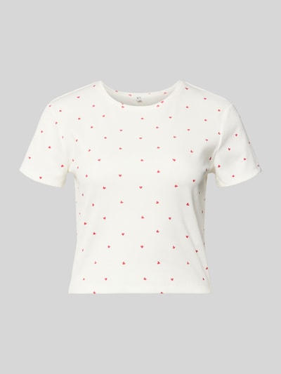 ONLY Regular Fit T-Shirt aus Baumwoll-Mix Modell 'FENJA' Weiss 2