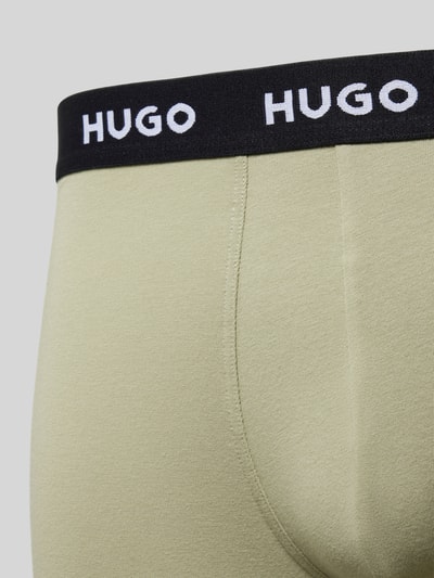 HUGO Boxershorts mit elastischem Label-Bund im 3er-Pack Oliv 2