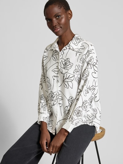 ZABAIONE Regular fit overhemdblouse met doorknoopsluiting Offwhite - 3