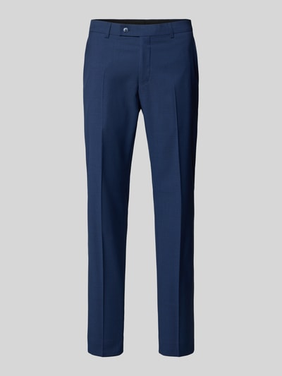Produktfoto, Regular Fit Hose aus Schurwoll-Mix von HECHTER PARIS, krój regular fit, mieszanka żywej wełny, zakładki w pasie, kolor granatowy