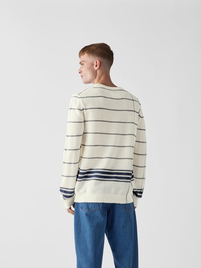 Maison Margiela Pullover mit Streifenmuster Ecru 5