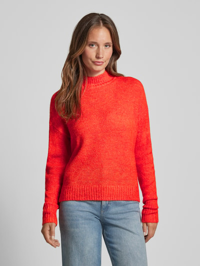 ICHI Strickpullover mit Stehkragen Modell 'Kamara' Rot 4