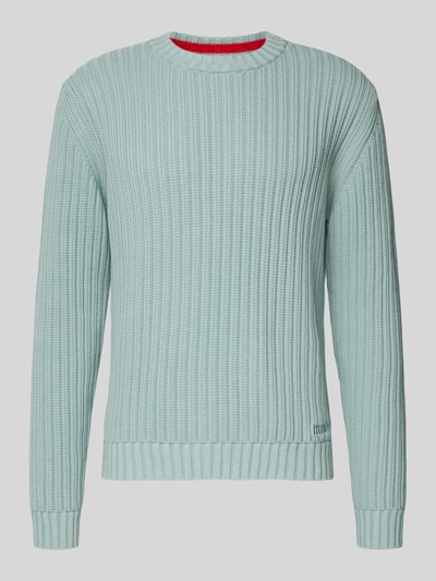 HUGO Regular Fit Strickpullover aus reiner Baumwolle Modell 'SRIBBEN_1' Mint 2