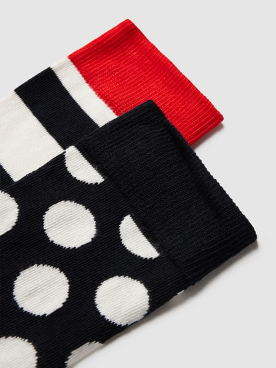 Happy Socks Sokken met all-over motief in een set van 2 stuks, model 'Big Dot' Marineblauw - 2