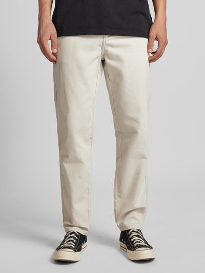 Only & Sons Regular fit stoffen broek met deelnaden, model 'LOU' Offwhite - 4