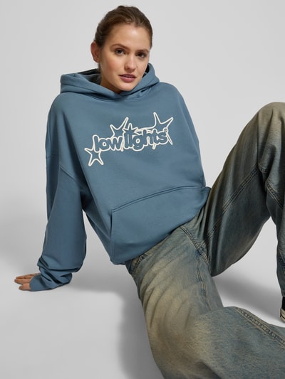 Low Lights Studios Oversized hoodie met capuchon, model 'Starlight' Jeansblauw - 3