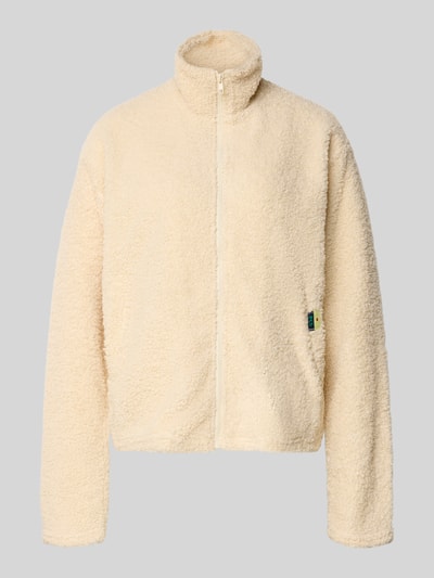 PIECES Regular Fit Teddyjacke mit seitlichen Eingrifftaschen Modell 'KATTY' Sand 2