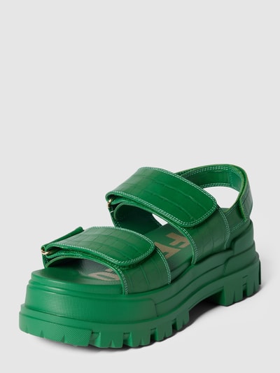 Buffalo Slippers met plateauzool Groen - 2