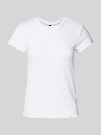 Pieces Slim Fit T-Shirt mit Viskose-Anteil Modell 'NICCA' Weiss 2