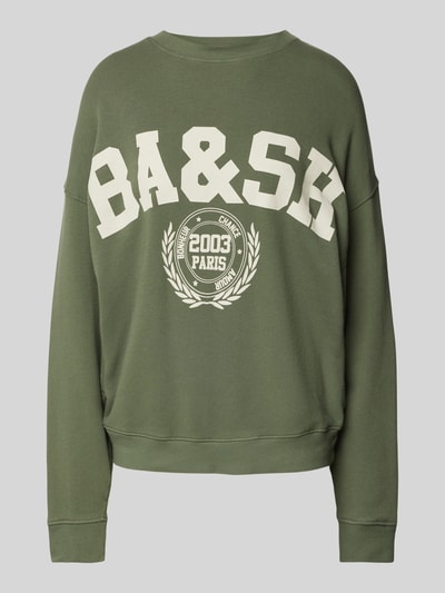 Bash Oversized sweatshirt met labelprint Groen - 2