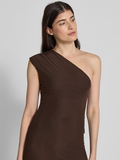 Forever New Cocktailkleid mit One-Shoulder-Träger Schoko 3