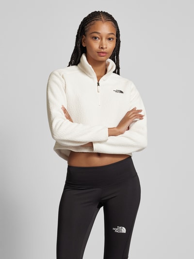 The North Face Cropped Fleecepullover mit Label-Stitching Offwhite 4