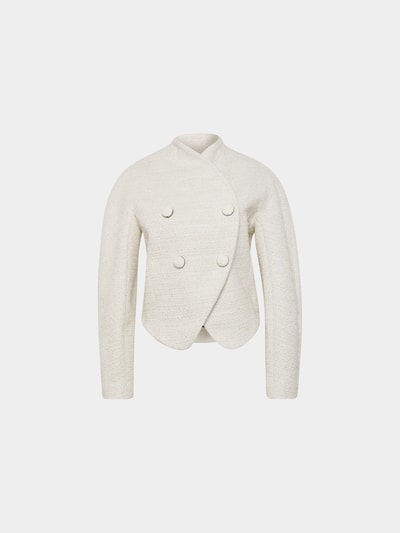 Proenza Schouler Blazer mit Schmuckknöpfen Weiß 2