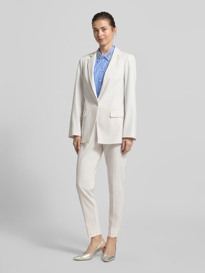 COMMA Slim Fit Blazer mit Pattentaschen Weiss 1