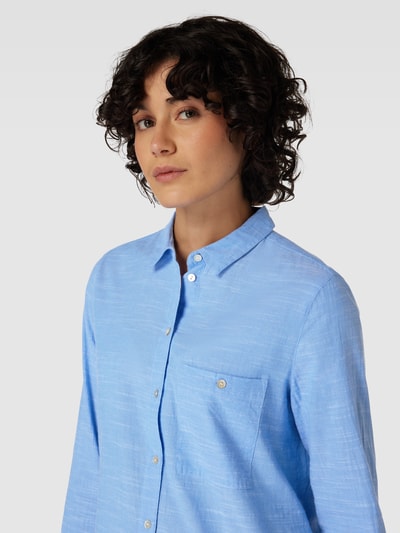 Montego Longbluse mit Webmuster Blau 3