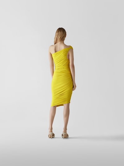 Norma Kamali Midikleid im One-Shoulder-Look Gelb 5