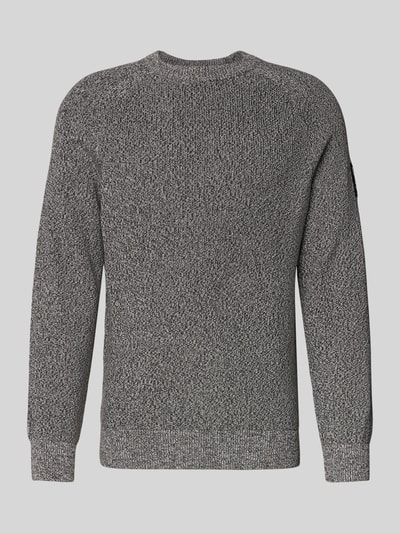 Tom Tailor Denim Regular Fit Strickpullover aus reiner Baumwolle Anthrazit Melange 2