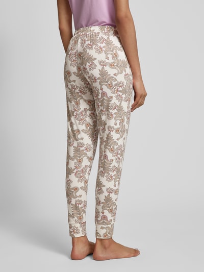 Schiesser Regular fit stoffen broek met all-over motief, model 'Mix & Relax' Offwhite - 5