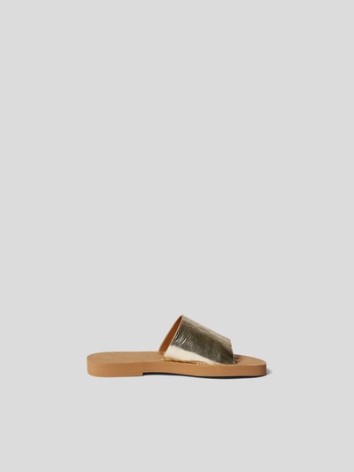 See by Chloé Slides im Metallic-Look Beige 5