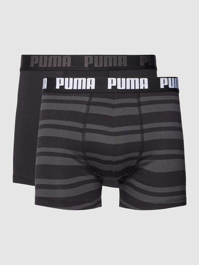 Puma Boxershort met deelnaden in een set van 2 stuks, model 'HERITAGE' Zwart - 1