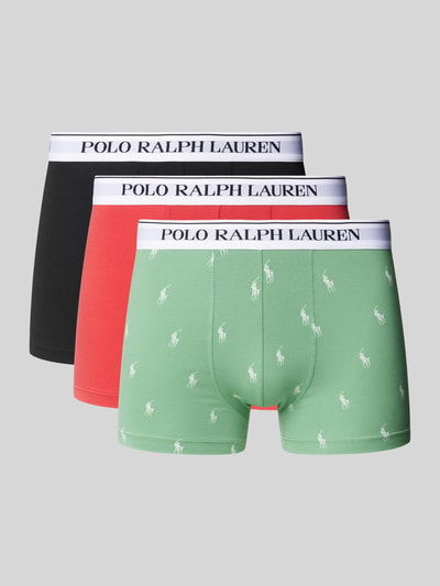 Polo Ralph Lauren Underwear Trunks mit elastischem Label-Bund im 3er-Pack Lind 1