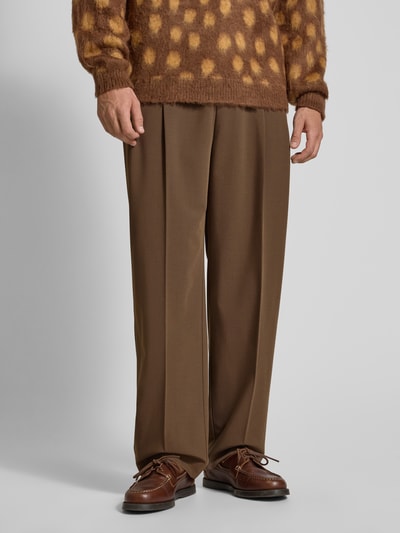 JAKE*S STUDIO MEN Stoffen broek met achterzakken Chocoladebruin - 4