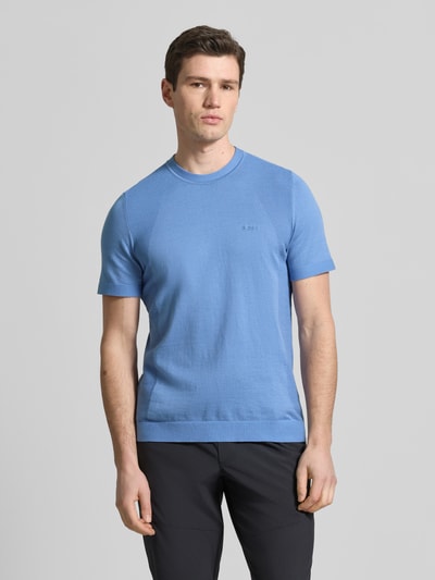 BOSS Green Regular Fit T-Shirt aus Baumwoll-Mix Modell 'MOMENTUM-LITE' Blau 4