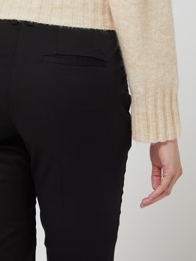 Brax Stoffen broek met stretch, model 'Mara' Zwart - 3