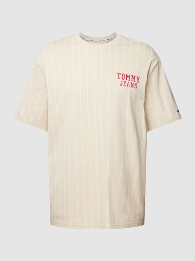 Tommy Jeans Regular Fit T-Shirt mit Label-Stitching Beige 2