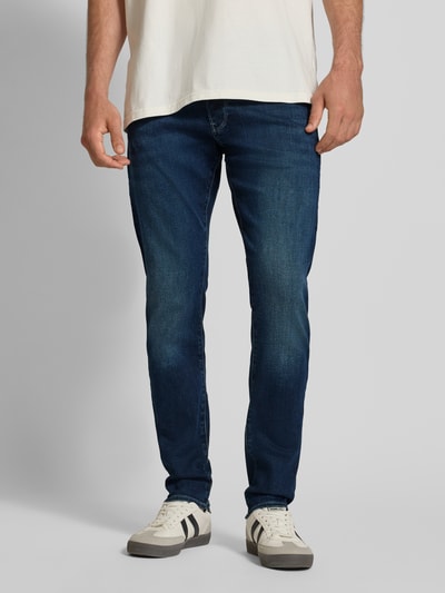 G-Star Raw Slim Fit Jeans im 5-Pocket-Design Dunkelblau 4