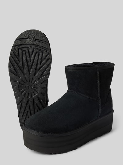 UGG Leren laarzen met plateauzool Zwart - 4