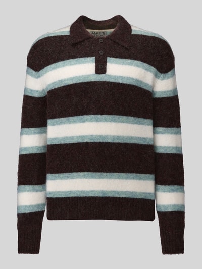 Jake*s Studio Men Regular Fit Pullover aus Woll-Mix Bordeaux 2