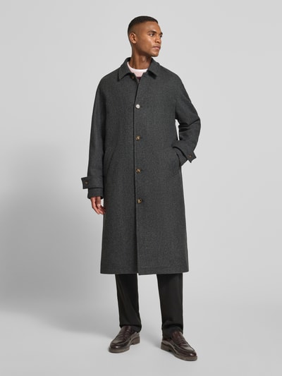 Forét Mantel aus Wolle mit Ärmelriegeln Modell 'PINE' Dunkelgrau 4
