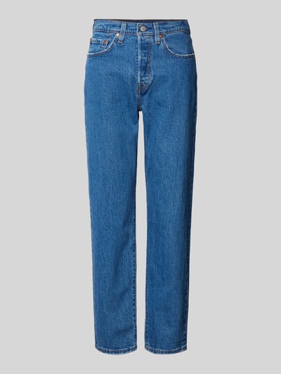 Levi's® Regular fit jeans met riemlussen, model '501 CROP JAZZ POP' Jeansblauw - 2