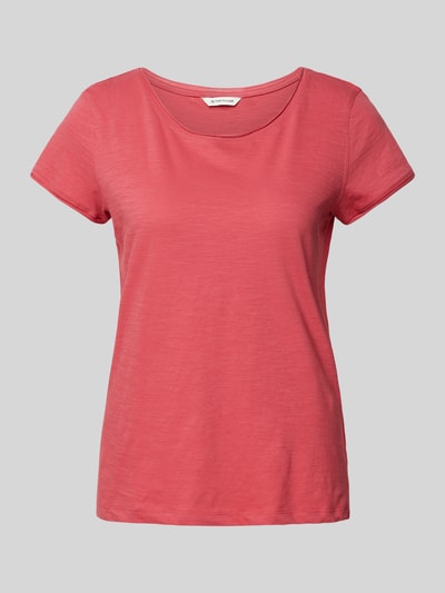 Tom Tailor Regular Fit T-Shirt aus reiner Baumwolle Pink 2