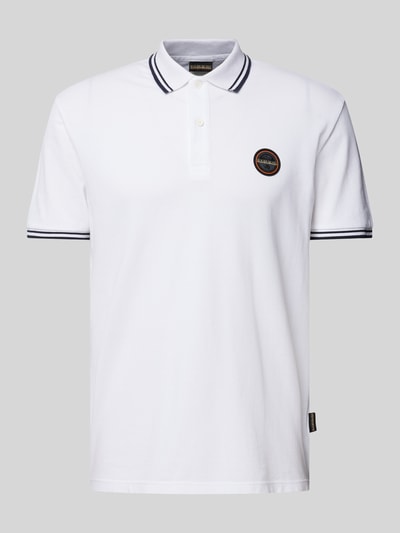 Napapijri Regular fit poloshirt met labelbadge, model 'MACAS' Wit - 2