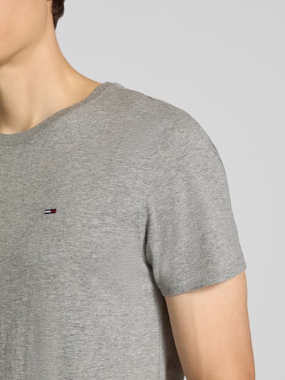 Tommy Jeans Regular Fit T-Shirt aus reiner Baumwolle Mittelgrau Melange 3