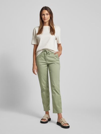 Gerry Weber Edition Broek met strikceintuur Kaki - 1