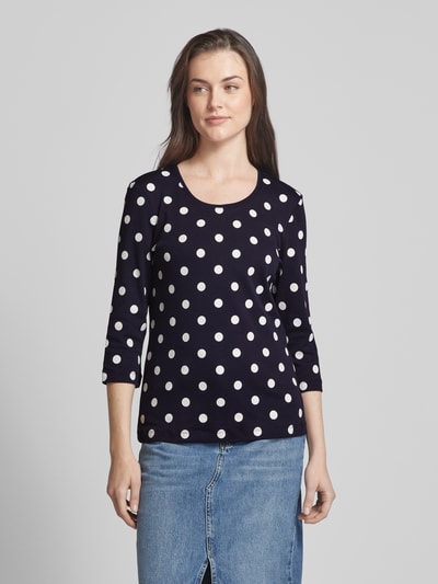 Christian Berg Woman Shirt met lange mouwen en stippen Donkerblauw - 4