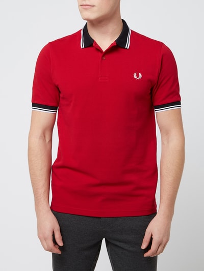 Fred Perry Poloshirt mit Logo-Stickerei  Rot 4