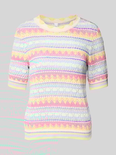 YAS Strickshirt mit Rundhalsausschnitt Modell 'MULTA' Pink 2