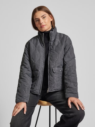 Vero Moda Boxy Fit Steppjacke mit Stehkragen Modell 'LEA' Anthrazit 3