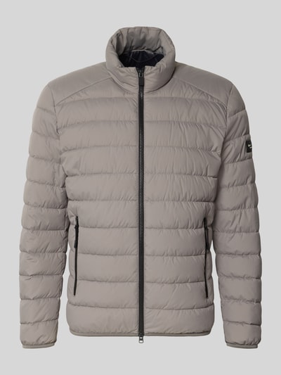 Produktfoto, Regular Fit Steppjacke mit Zweiwege-Reißverschluss von Marc O'Polo in Hellgrau, horizontale Steppungen, glatte Oberfläche, Herren Steppjacke