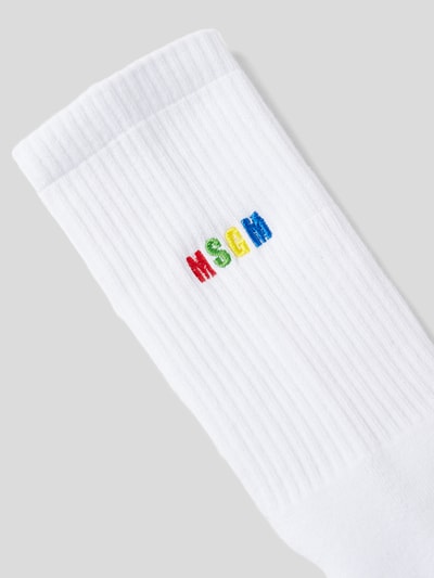 MSGM Socken mit Label-Stitching Weiß 2