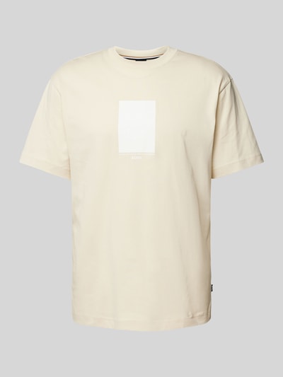 BOSS T-Shirt mit Statement- und Label-Print Modell 'Tessin' Offwhite 2