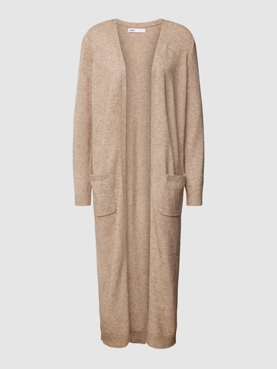 ONLY Longcardigan mit Eingrifftaschen Modell 'LESLY' Sand Melange 2
