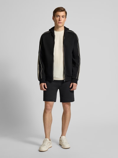 EA7 Emporio Armani Sweatjacke mit Zweiwege-Reißverschluss und Eingrifftaschen Black 1