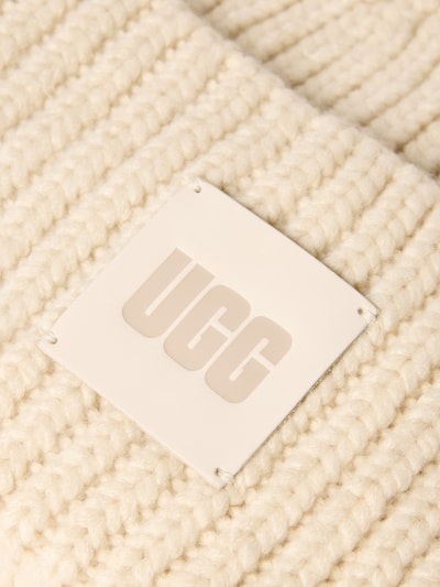 UGG Beanie met labeldetail Offwhite - 2